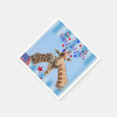 Vierde juli Papier Napkins Giraffe Servet (Hoek)