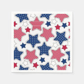 Vierde juli papier servetten (Voorkant)