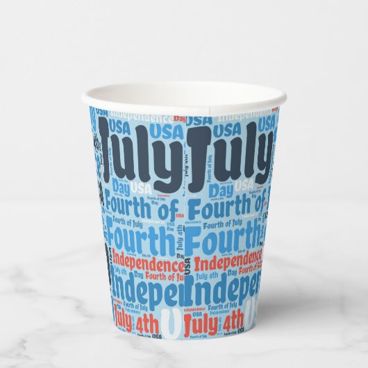 Vierde juli papieren bekers (Rechts)