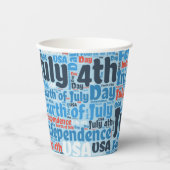 Vierde juli papieren bekers (Voorkant)
