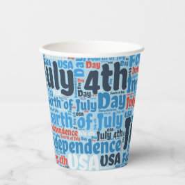 Vierde juli papieren bekers