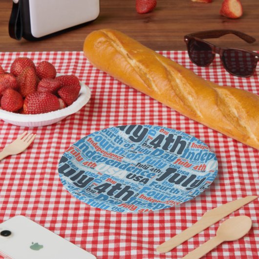 Vierde juli papieren bordje (Picknick)