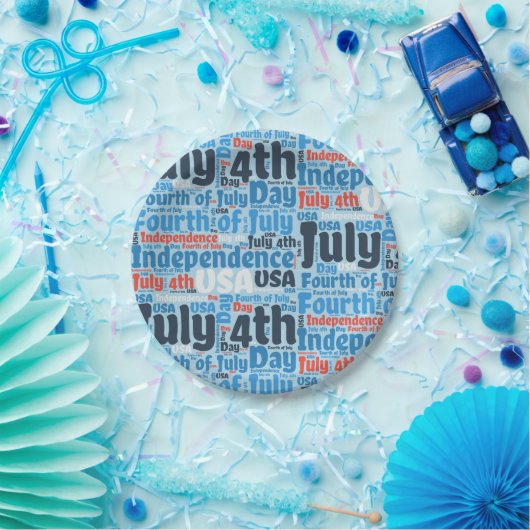 Vierde juli papieren bordje (Feest)