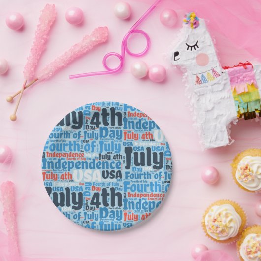 Vierde juli papieren bordje (Feest)