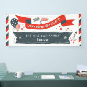 Vierde juli Partij Rode Witte en Blauwe Stars Stri Spandoek (Beurs)