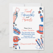 Vierde juli Party Uitnodiging (Voorkant)