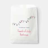 Vierde juli Patriotic String Lights Barbecue Bedankzakje (Voorkant)