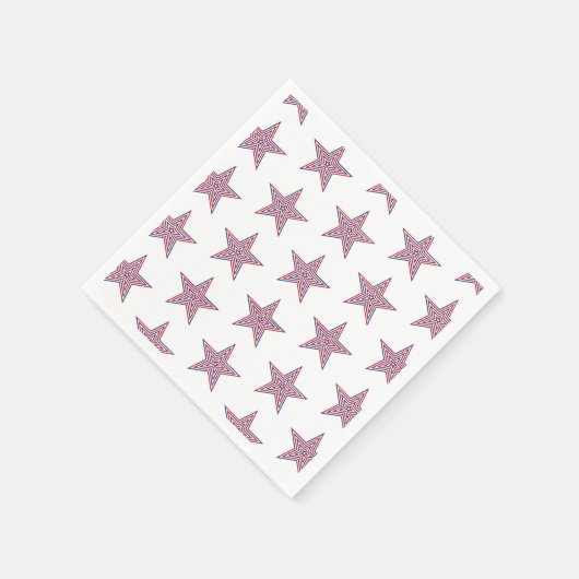 Vierde juli: Patriottisch Papier Napkins Servet (Hoek)