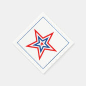 Vierde juli: Patriottisch Papier Napkins Servet (Hoek)