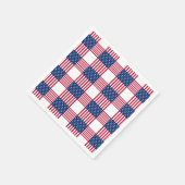 Vierde juli: Patriottisch Papier Napkins Servet (Hoek)