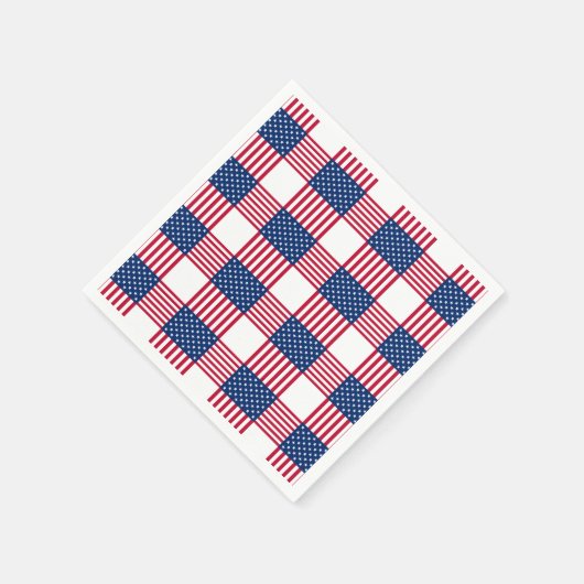 Vierde juli: Patriottisch Papier Napkins Servet (Hoek)