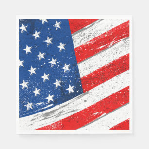 Vierde juli: Patriottisch Papier Napkins Servet