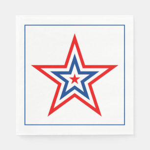 Vierde juli: Patriottisch Papier Napkins Servet