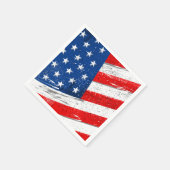 Vierde juli: Patriottisch Papier Napkins Servet (Hoek)