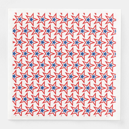 Vierde juli: Patriottisch Papier Napkins Servet (Voorkant)