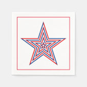 Vierde juli: Patriottisch Papier Napkins Servet (Voorkant)