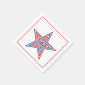 Vierde juli: Patriottisch Papier Napkins Servet (Hoek)