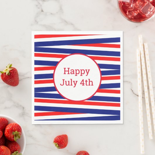Vierde juli: Patriottisch Papier Napkins Servet (Insitu)