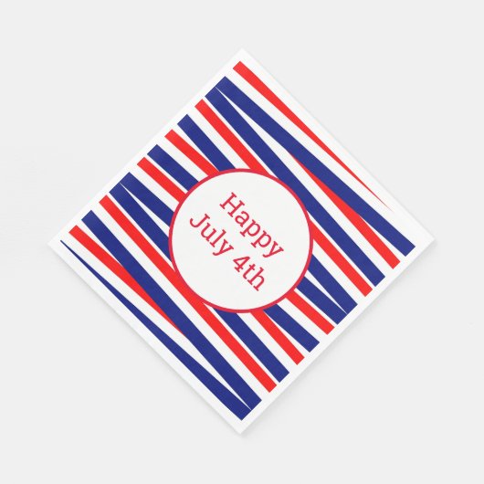 Vierde juli: Patriottisch Papier Napkins Servet (Hoek)