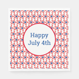 Vierde juli: Patriottisch Papier Napkins Servet