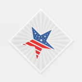 Vierde juli: Patriottisch Papier Napkins Servet (Hoek)