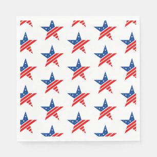 Vierde juli: Patriottisch Papier Napkins Servet