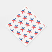 Vierde juli: Patriottisch Papier Napkins Servet (Hoek)
