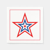 Vierde juli: Patriottisch Papier Napkins Servet (Voorkant)