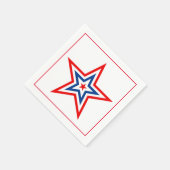 Vierde juli: Patriottisch Papier Napkins Servet (Hoek)