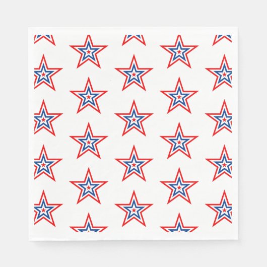 Vierde juli: Patriottisch Papier Napkins Servet (Voorkant)
