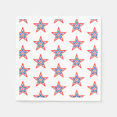Vierde juli: Patriottisch Papier Napkins Servet (Voorkant)