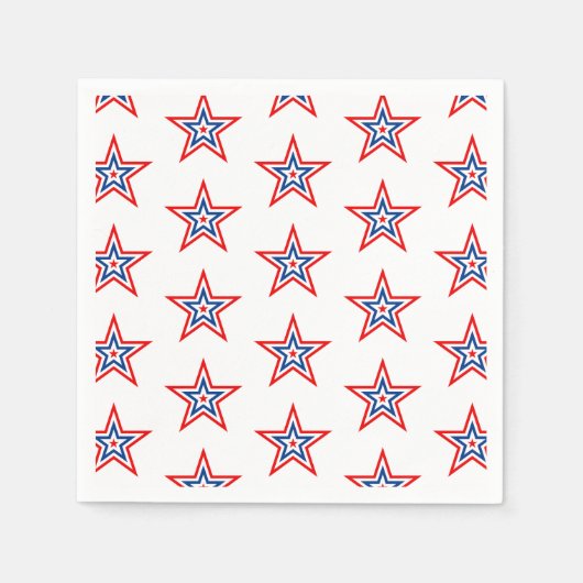Vierde juli: Patriottisch Papier Napkins Servet (Voorkant)