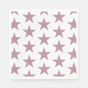 Vierde juli: Patriottisch Papier Napkins Servet
