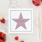 Vierde juli: Patriottisch Papier Napkins Servet (Insitu)