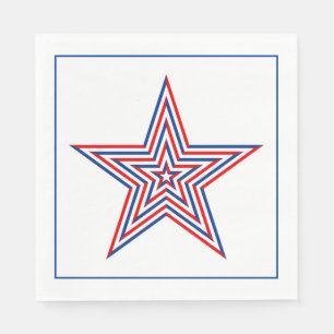 Vierde juli: Patriottisch Papier Napkins Servet