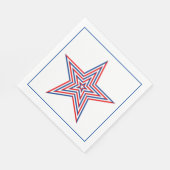 Vierde juli: Patriottisch Papier Napkins Servet (Hoek)