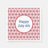 Vierde juli: Patriottisch Papier Napkins Servet (Voorkant)