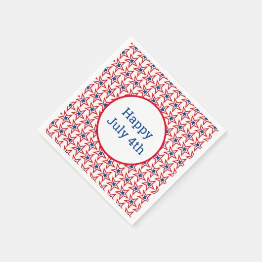 Vierde juli: Patriottisch Papier Napkins Servet (Hoek)