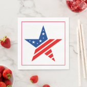 Vierde juli: Patriottisch Papier Napkins Servet (Insitu)