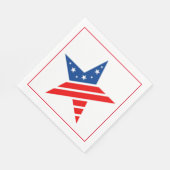 Vierde juli: Patriottisch Papier Napkins Servet (Hoek)