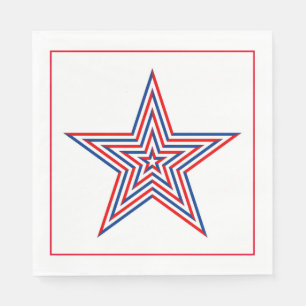 Vierde juli: Patriottisch Papier Napkins Servet