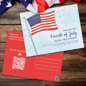 Vierde juli Patriottisch Rood Wit en Blauw Custom Briefkaart