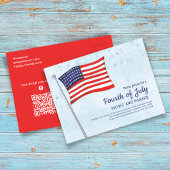 Vierde juli Patriottisch Rood Wit en Blauw Custom Briefkaart