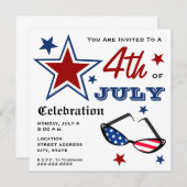 Vierde juli Patriottische Amerikaanse vlag zonnebr Kaart (Voorkant / Achterkant)