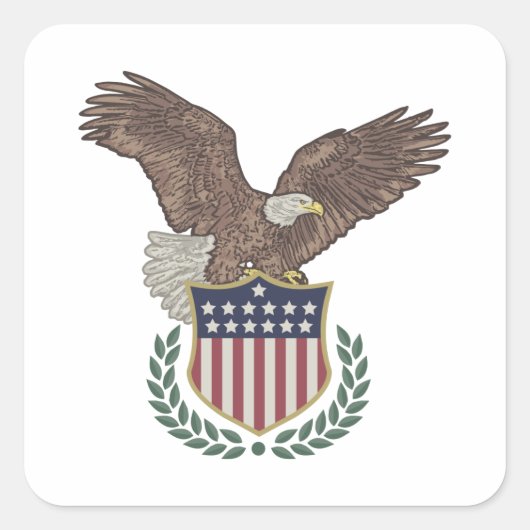 Vierde juli patriottische sticker (Voorkant)