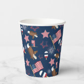 Vierde juli patroon papieren bekers (Achterkant)