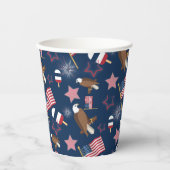 Vierde juli patroon papieren bekers (Voorkant)