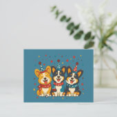 Vierde juli Pembroke Welsh Corgi Dogs Briefkaart (Staand voorkant)