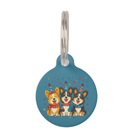 Vierde juli Pembroke Welsh Corgi Dogs Huisdierpenning