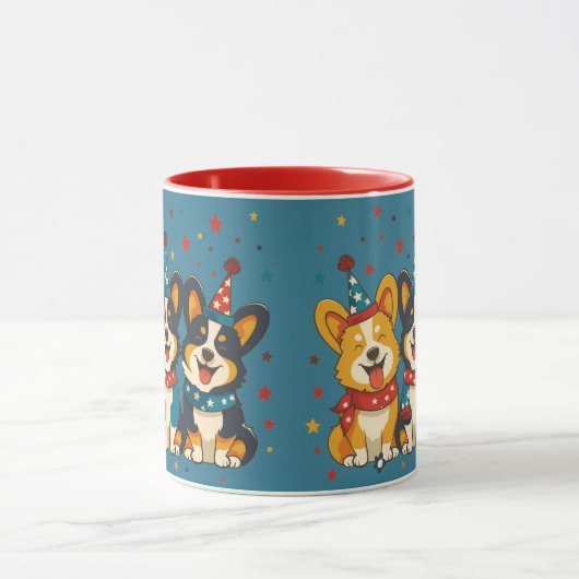 Vierde juli Pembroke Welsh Corgi Dogs Mok (Midden)